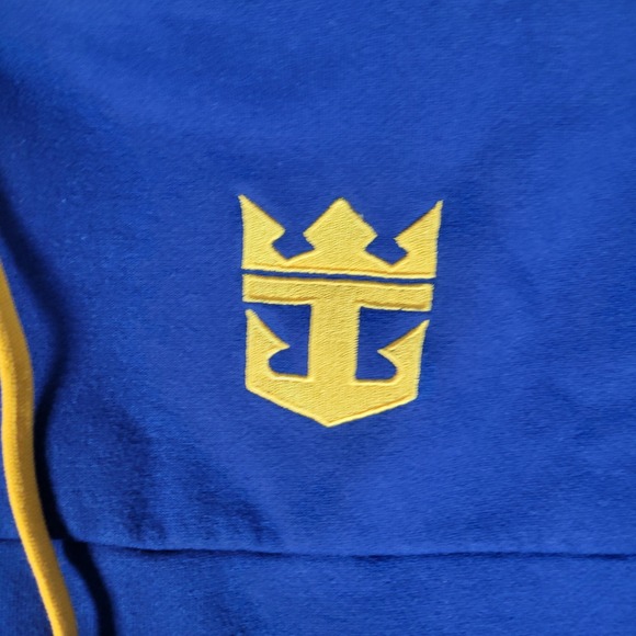 Royal Caribbean International Mens XL Blue Yellow Full Zip Fleece Hoodie - Picture 4 of 10
